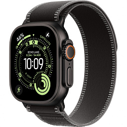 Apple Watch Ultra 3 (2025) 49mm Black Titanium Case with Black/Charcoal Trail Loop M/L, MF1H4 - фото 1