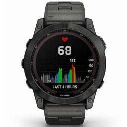 Умные часы Garmin FENIX 7X Saphir Solar Титановый ремешок 2 ремня в комплекте, угольно-серый (010-02541-27) - фото 3