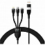 Кабель для быстрой зарядки Baseus Two-for-Three (U+C) to microUSB 18W/Lightning 20W/Type-C 100W, 1.2m, Черный, CASS030101 - фото 11