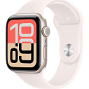 Фото - Apple Watch SE 3 2025 44mm Aluminium Case with Sport Band, Starlight/Light Blush