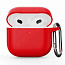 Чехол для AirPods 4 силиконовый красный карабином - фото 2