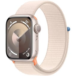 Apple Watch Series 9 GPS 41mm Aluminum Case with Sport Loop, Starlight (Сияющая звезда) MR8V3LW/A - фото 1