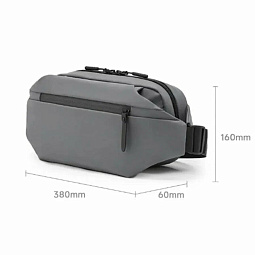 Поясная сумка MIJIA Multifunctional Sports and Leisure Chest Bag, серая - фото 4