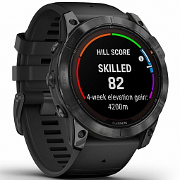 Умные часы Garmin  FENIX 7X PRO Solar Edition серый корпус и черным ремешком (010-02778-01) - фото 3