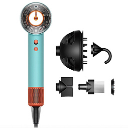 Фен Dyson Supersonic HD16 Ceramic Patina/Topaz (Бирюзовый/Оранжевый) 515276-01, EU - фото 1