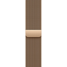 Apple Watch Series 10 46mm GPS Aluminum Case with Milanese Loop, Rose Gold/Gold - фото 3