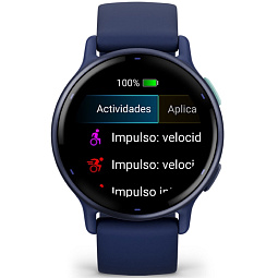 Умные часы Garmin VIVOACTIVE 5, синие с металлически-синим безелем и силиконовым ремешком (010-02862-12) - фото 4