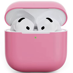 Чехол для AirPods 4 силиконовый розовый - фото 1
