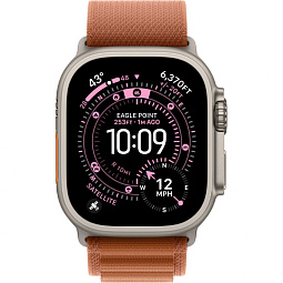 Apple Watch Ultra 3 (2025) 49mm Natural Titanium Case with Terra Cotta Alpine Loop - фото 2