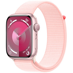 Apple Watch Series 9 GPS 45mm Aluminum Case with Sport Loop, Pink (Розовый) MR9J3 - фото 1