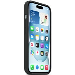 Чехол-накладка iPhone 15 Silicone Case with MagSafe - Black (MT0J3) - фото 7
