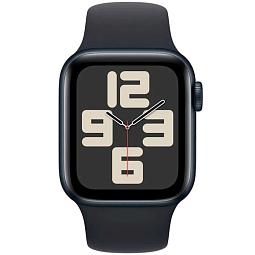 Apple Watch SE 2023 GPS 40mm Aluminium Case with Sport Band S/M, Midnight (Тёмная ночь), MR9X3 - фото 2