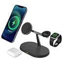 Фото Беспроводное зарядное устройство COTECI WS-39 3 in 1 MagSafe Stand Wireless Fast Charger, Black