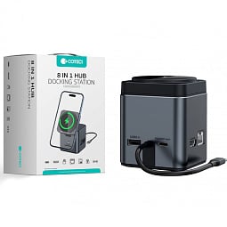 HUB COTECi BS-002 + 8 in 1 Multi-Functional Docking Station, черный - фото 6