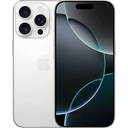 Apple iPhone 16 Pro 128GB, White Titanium (eSIM) - фото 1
