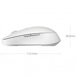 Беспроводная компактная мышь Xiaomi Mi Dual Mode Wireless Mouse Silent Edition, белый - фото 6