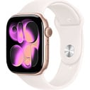 Фото Apple Watch Series 11 46mm GPS Aluminum Case with Sport Band S/M, Rose Gold/Light Blush, MEV64LW/A