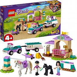 Конструктор LEGO Friends 41441 Тренировка лошади и прицеп для перевозки - фото 5