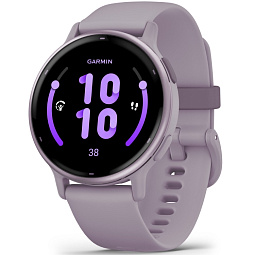 Умные часы Garmin VIVOACTIVE 5, фиолетовые с фиолетовым безелем и силиконовым ремешком (010-02862-13) - фото 1