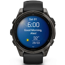 Умные часы Garmin FENIX 8 47mm Amoled Sapphire Titanium Carbon Gray (010-02904-21) - фото 9