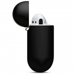 Чехол для AirPods 3 силиконовый Black  с карабином - фото 3
