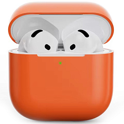 Чехол для AirPods 4 силиконовый оранжевый - фото 1