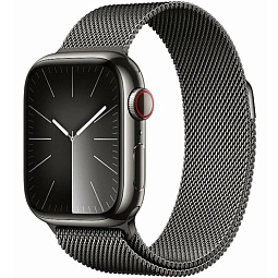 Apple Watch Series 9 GPS + Cellular 41mm Stainless Steel Case with Milanese Loop (Графитовый), MRM53 - фото 1