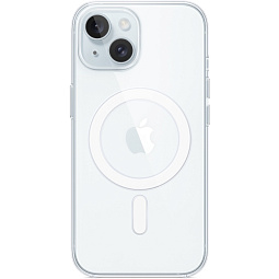 Чехол-накладка iPhone 15 Silicone Clear Case with MagSafe (MT203) - фото 1