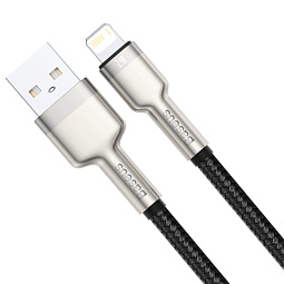 Кабель Baseus Cafule Series Metal Data Cable USB to IP 2.4A 2m, Black - фото 2
