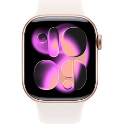 Apple Watch Series 11 42mm GPS Aluminum Case with Sport Band M/L, Rose Gold/Light Blush, MEU44 - фото 2