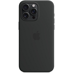 Чехол-накладка iPhone 15 Pro Max Silicone Case with MagSafe - Black (MT1M3) - фото 4
