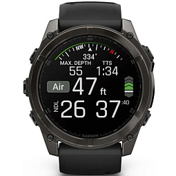 Умные часы Garmin Fenix 8 51mm AMOLED, серый, черный силиконовый ремешок (010-02905-00) - фото 2