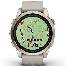 Умные часы Garmin EPIX PRO (Gen 2) Sapphire Edition 42 мм, золотистый корпус со светло-песочным ремешком (010-02802-11) - фото 8