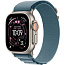 Apple Watch Ultra 3 GPS + Cellular 49mm Natural Titanium Case with Light Blue Alpine Loop S, MEWK4LW/A - фото 4