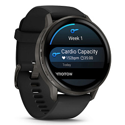 Умные часы Garmin Venu 4 45mm Slate with Black Silicone Band (010-03014-00) - фото 3