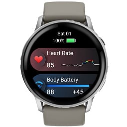 Умные часы Garmin Venu 4 45mm Silver with Silver Gray Silicone Band (010-03014-01) - фото 2