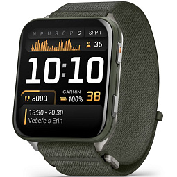 Умные часы Garmin Venu X1 Moss with Titanium Caseback and Moss ComfortFit Nylon Band (010-02980-03) - фото 1