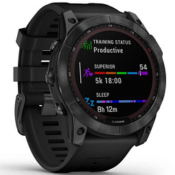 Умные часы Garmin FENIX 7X Solar серый с черным ремешком (010-02541-01) - фото 2