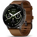 Умные часы Garmin Venu 4 45mm Slate with Black Silicone Band and Brown Leather Band (010-03014-03)