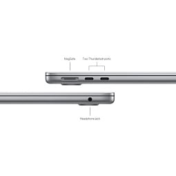 13.6" Ноутбук Apple MacBook Air 13 2024 2560x1664, Apple M3, RAM 8 ГБ, SSD 512 ГБ, 8C CPU/10C GPU, macOS, Space Gray (MRXP3) - фото 6