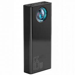 Внешний аккумулятор Baseus Amblight Power Bank PD3.0+QC3.0, 30000 mAh 65W max (PPLG-A01) Black - фото 2