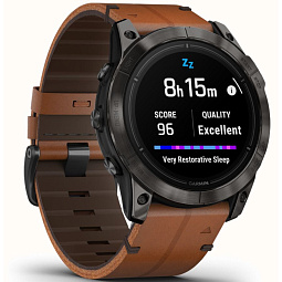 Умные часы Garmin EPIX PRO (Gen 2) Sapphire Edition 51 мм, Sapphire Grey Chestnut Leather Band (010-02804-30) - фото 13