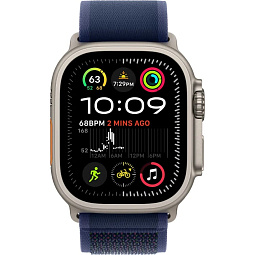 Apple Watch Ultra 2 (2024) 49mm Natural Titanium Case with Blue Trail Loop S/M, MX4J3 - фото 2
