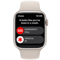 Apple Watch Series 8 GPS 45mm Aluminum Case with Sport Band (Сияющая звезда) MNP23 - фото 3