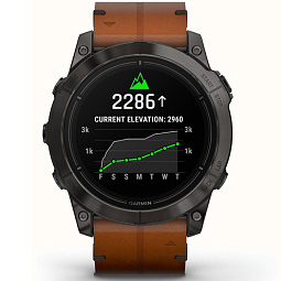 Умные часы Garmin EPIX PRO (Gen 2) Sapphire Edition 51 мм, Sapphire Grey Chestnut Leather Band (010-02804-30) - фото 7