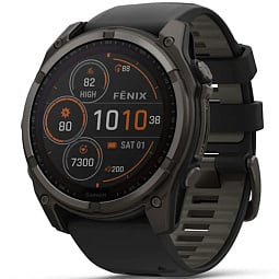 Умные часы Garmin FENIX 8 51mm Solar Sapphire Titanium Carbon Gray, DLC (010-02907-10) - фото 1