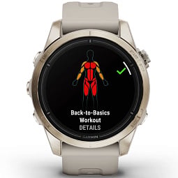 Умные часы Garmin EPIX PRO (Gen 2) Sapphire Edition 42 мм, золотистый корпус со светло-песочным ремешком (010-02802-11) - фото 4
