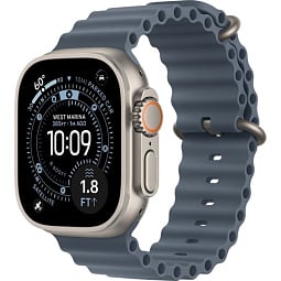 Apple Watch Ultra 3 (2025) 49mm Natural Titanium Case with Anchor Blue Ocean Band, MEWH4LW/A - фото 1