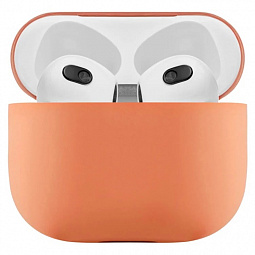 Чехол для AirPods 3 силиконовый  Papaya (Персиковый) - фото 1