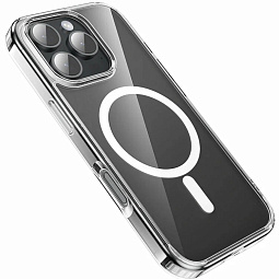 Чехол-накладка Hoco для iPhone 16 Pro 6.3 силиконовая прозрачная с MagSafe - фото 3